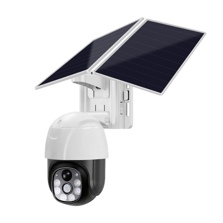 New Design V380 4G 2.0Megapixel Solar power 	 lithium battery camera PT Dome  IP camera