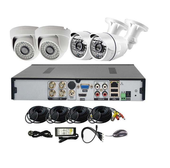 OEM & ODM 4CH CCTV Camera System H.264 DIY DVR KIT with Cloud Mobile App