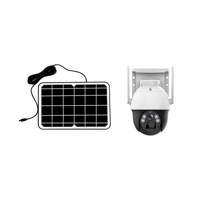 Outdoor Full Color Night Vision Wireless Solar Battery Dome Ptz Camera Two-way Audio Wifi Cctv Security Solar Powered Camera