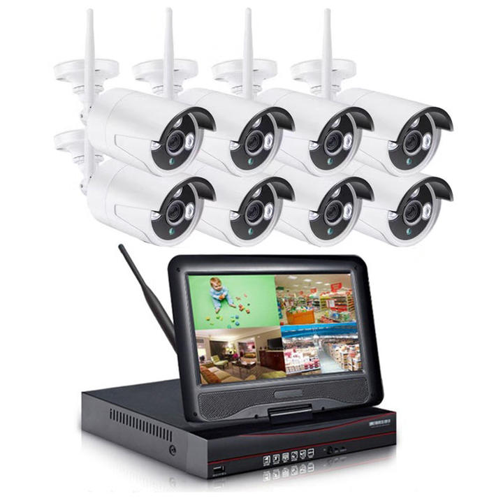 Outdoor camera System 10 Screen Home Security CCTV Camera 8 Wireless Camera Set 1080P 8CH NVR WIFI Kit Wholesale Distribution