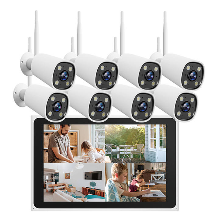 Outdoor Wifi 3MP 8 Channel Security Ip Cctv Camera System Home 8CH Nvr Kit Waterproof Wireless Camera