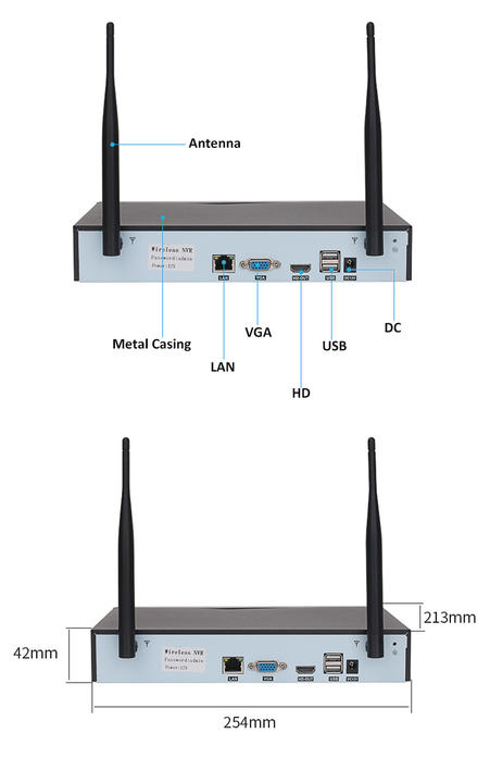 Outdoor Wifi 3MP 8 Channel Security Ip Cctv Camera System Home 8CH Nvr Kit Waterproof Wireless Camera