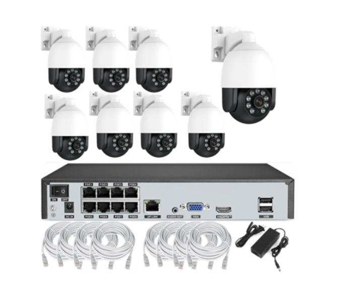 Professional Full Color 24/7 Record 8CH 8MP  4K POE NVR KIT IP POE System CCTV Network Camera