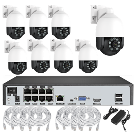 Professional Full Color 24/7 Record 8CH 8MP  4K POE NVR KIT IP POE System CCTV Network Camera Wholesale Factory Bulk Orders