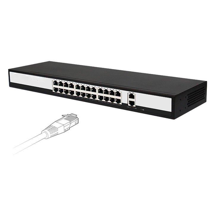 Professional 24chs POE switcher network 1000Mbps Poe Power Supply