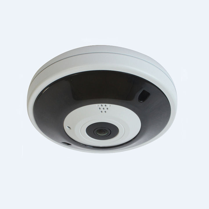 Panoramic Security CCTV Dome IP Camera 180 Degree Wide Angle Fisheye Lens Microphone POE Camera Ceiling Mount