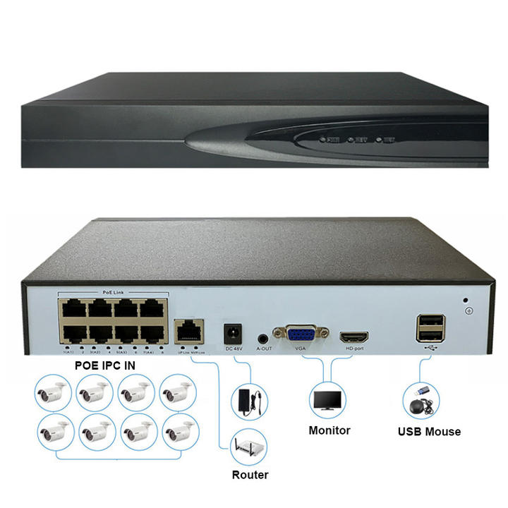 Seetong 4K 8channel 5mp Security Camera System Outdoor Home Poe Nvr Kit Cctv Ip Cameras Surveillance System with 2TB HDD Customized Manufacturing Solutions