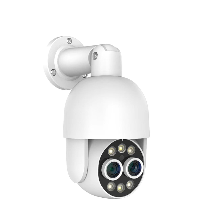 Smart Light Alarm Waterproof Small  8X Hybrid Zoom POE Multiple Lens 8 MP IP PTZ 2 Way Audio Colorvu Camera Manufacturing Services Export