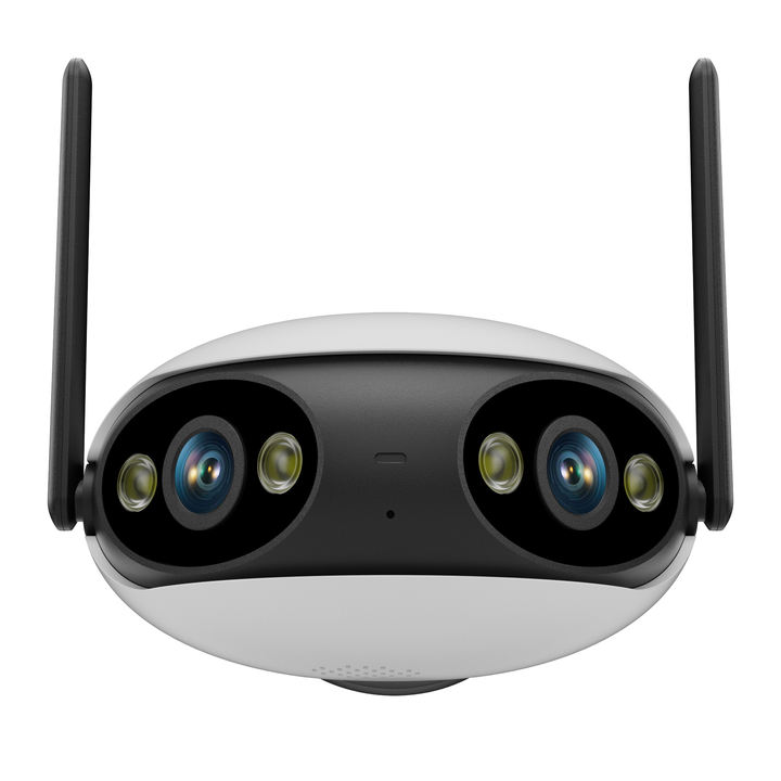 Super Wide Angle Binocular Panoramic View 4 MP Outdoor Security Network Bullet Camera With Color Night Vision B2B Factory Pricing Supplier