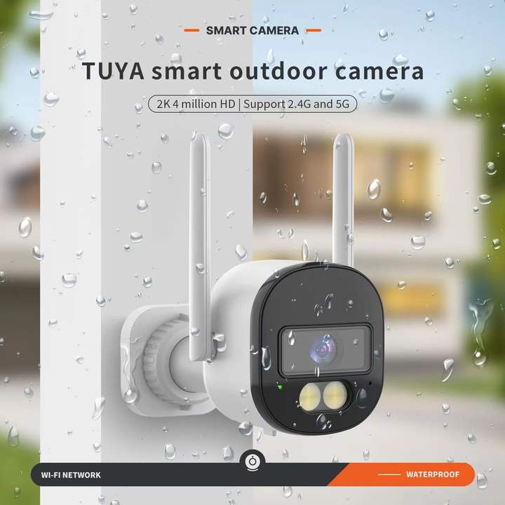 TUYA Smart 4MP 2.4 or 5.8G Wireless Bullet Waterproof Outdoor Hone Security Wifi Camera