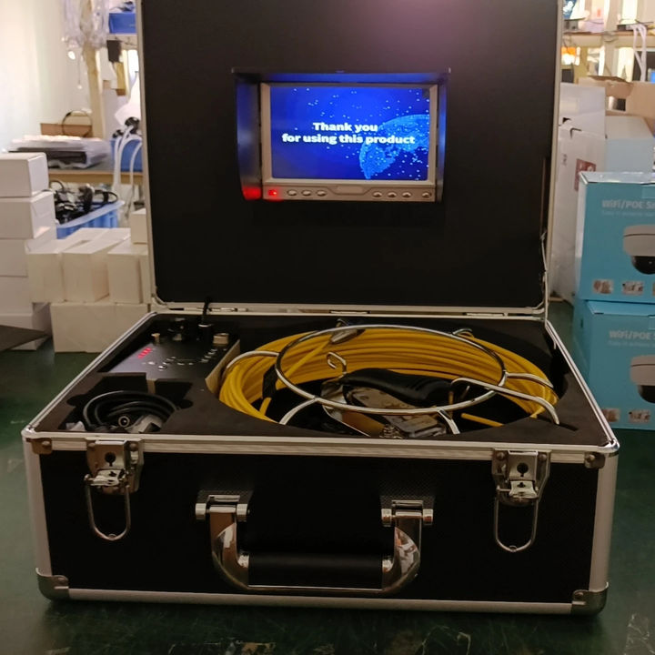 The  Longest cable 7LCD Color Monitor Pipe  sewer pipe inspection camera System Manufacturing Solutions Production