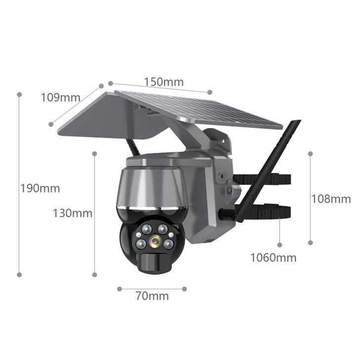 Tuya APP Home Security Wireless Ip Solar Power Battery  Outdoor Smart CCTV 4G PT Camera Made in China Factory Manufacturer