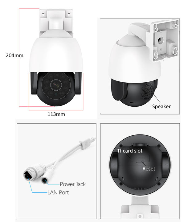 Two Way Audio Security Dome IP Camera System POE Powered AI Outdoor 8MP NVR Kit with 11.6inch Monitor