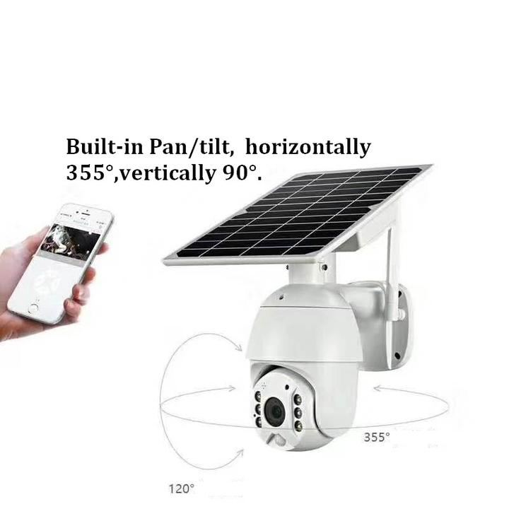 Ubox Unique Innovative PTZ Wireless  4G SIM Card Outdoor Solar Power Wifi Security Lithium Ion Batteries 18650  Camera Direct from Factory