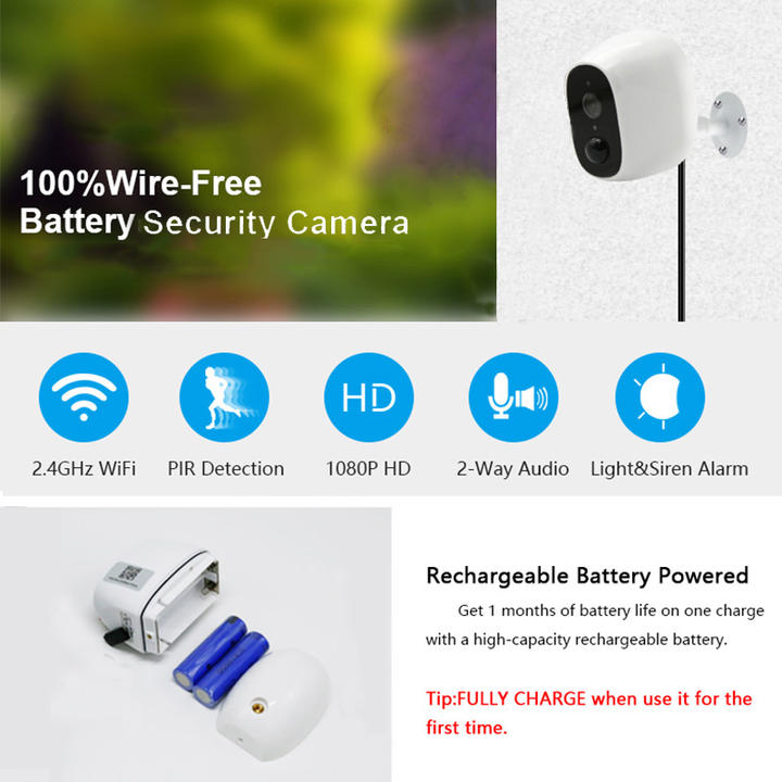 Ubox 4MP 2MP 1080P Lower Power Camera PIR Wireless Rechargeable Battery Powered Wifi CCTV Small Indoor Camera Global Trade Manufacturing