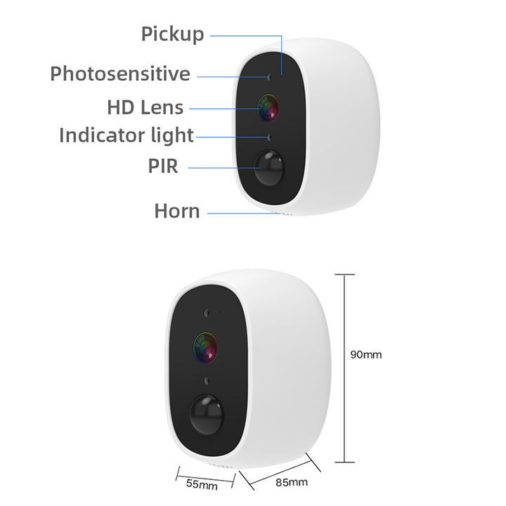Ubox 4MP 2MP 1080P Lower Power Camera PIR Wireless Rechargeable Battery Powered Wifi CCTV Small Indoor Camera Global Trade Manufacturing