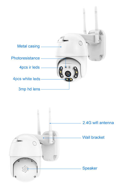 V380 Pro 2.0 Megapixel wifi  Dome IP Camera Outdoor Direct Wholesale