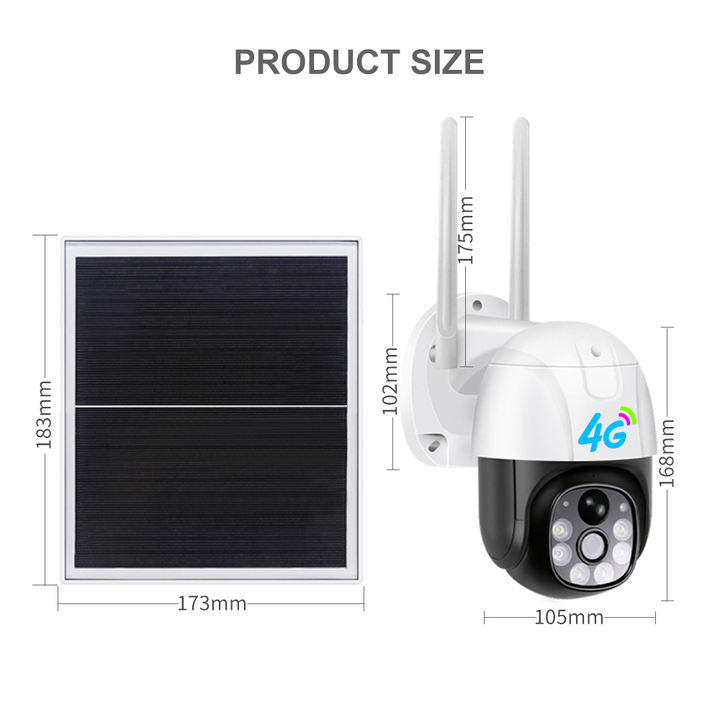 V380 Pro 2.0 Megapixel 4G Sim  Dome IP Camera Outdoor Solar Battery Camera Outdoor