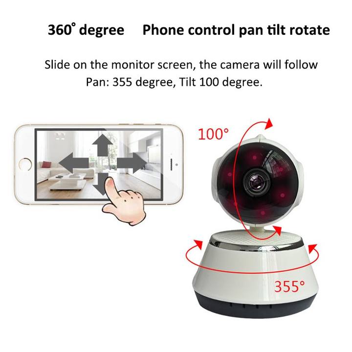 V380 Pro 1.0Megapixels Pan tilt  Wireless Home  Wifi Camera Security with Audio Bulk Orders Factory