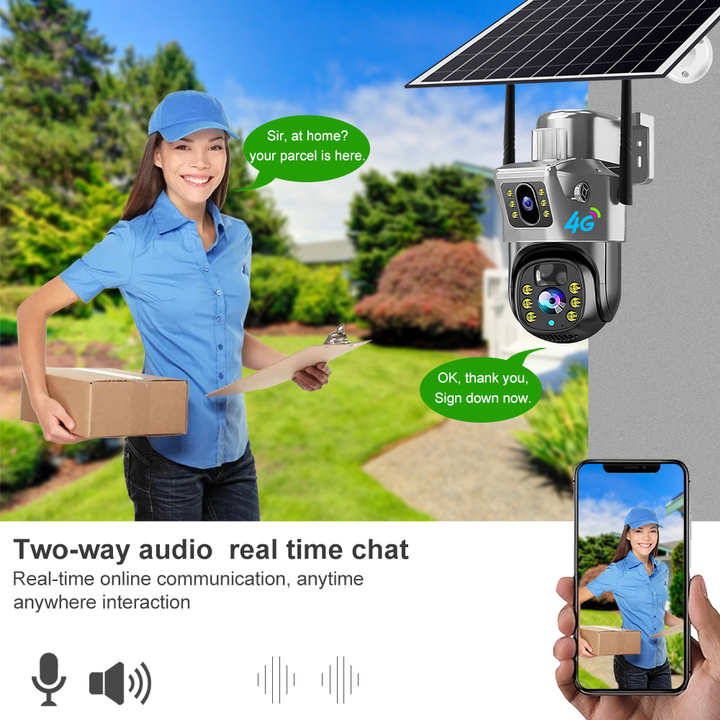 V380pro 4MP Solar Wireless CCTV Security Camera System 360 Web Ptz Outdoor 4G Ip Night Vision CMOS Sensor 1080p China Wholesale Factory