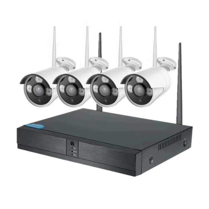 WIFI 4CH CCTV System NVR With 3MP 4 Cameras Home Security Camera Set Manufacturing Services Chain