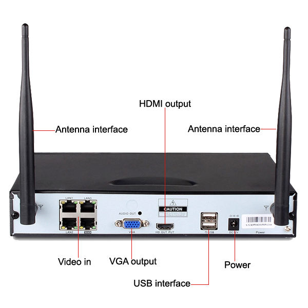 WIFI 4CH CCTV System NVR With 3MP 4 Cameras Home Security Camera Set Manufacturing Services Chain