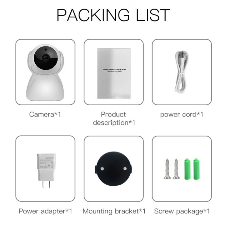 WiFi Home Indoor 1MP Surveillance 720P Pan Tilt Wireless Security Camera V380 Manufacturing Industry