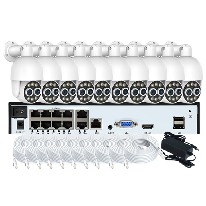 Xmeye  Camera Kit 10ch  4MP POE NVR KIT IP Camera Security Camera System with Audio