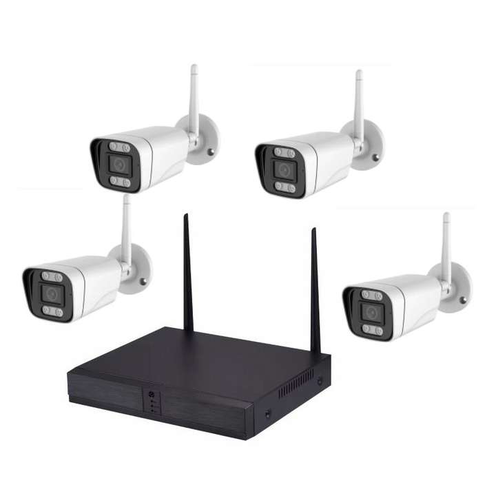 Xmeye Icsee 4CH NVR Kit WIFI  CCTV IP 5mp wifi camera full color Camera  Audio intercom Camera kit