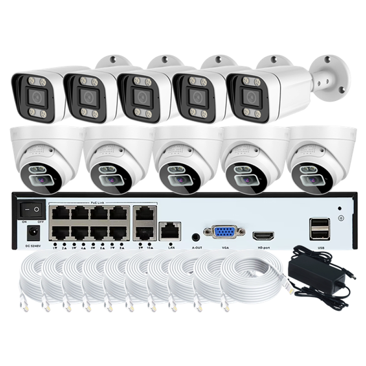 Xmeye  Camera Kit 10ch  5MP POE NVR  IP Camera Security Camera System with Audio for Home Safe Custom Factory Production Trade