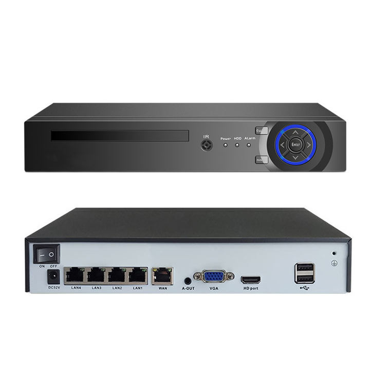 Xmeye Pro 4K 8MP HD 4 channel Security PoE NVR Motion Detection 4 Port POE Nvr Network Video Recorder CCTV Camera System