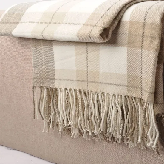 100% Acrylic Warm Soft Wool Blanket for Sofa