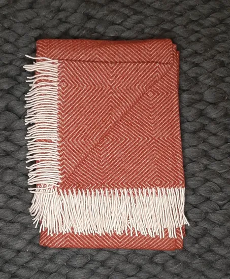 Custom Stylish Warm Comfortable Fringed Blanket