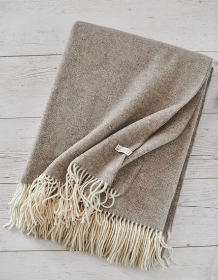 Factory Direct Supply Pure Woolen Cashmere Throw Blanket