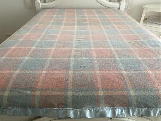 High Quality Woven Wool Blending Super Plaid Super Soft Wool Blankets