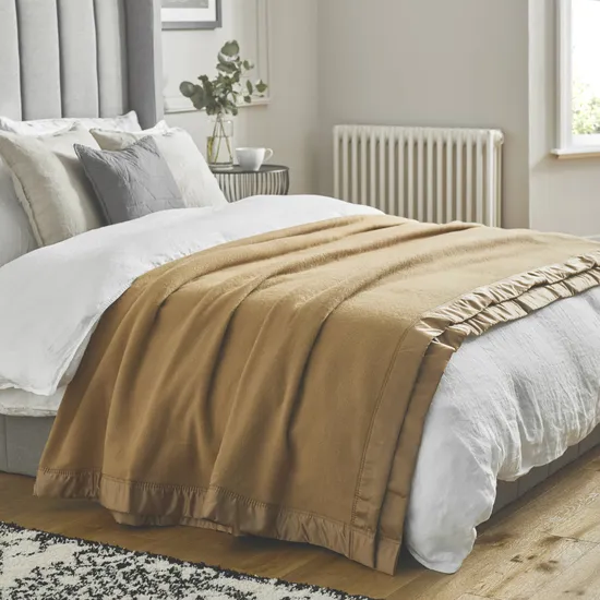 King Size Pure Merino Wool Blanket for Bed