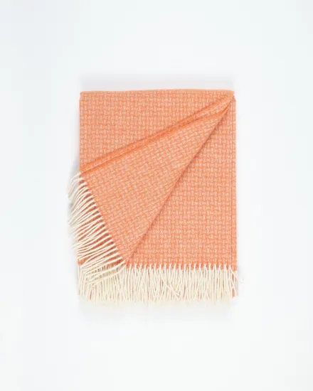 Large Natural New Zealand Wool Blanket with Fringes