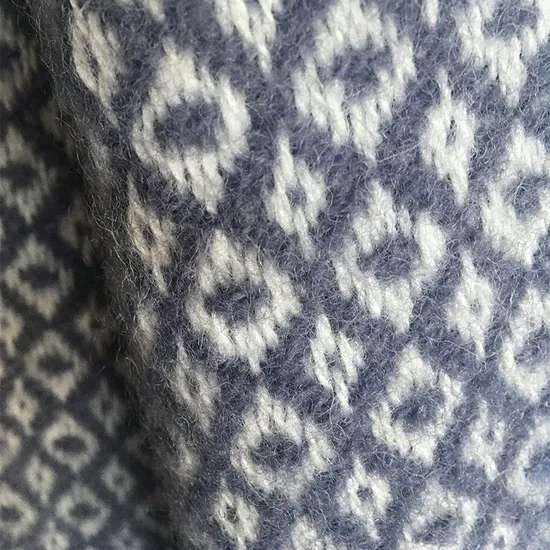 Light Blue Plaid Wool Lambswool Blanket