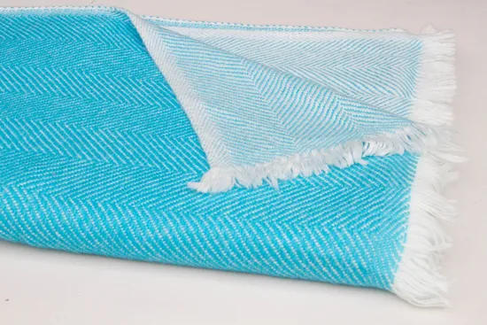 New Blue Soft High Quality Merino Wool Blankets