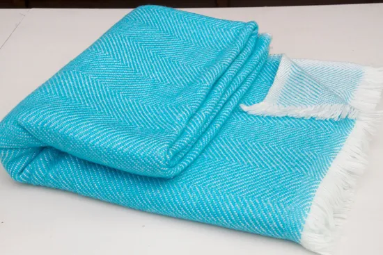 New Blue Soft High Quality Merino Wool Blankets