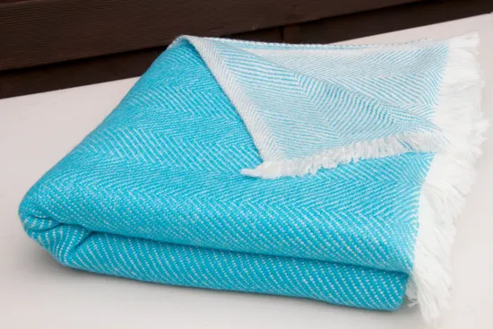 New Blue Soft High Quality Merino Wool Blankets