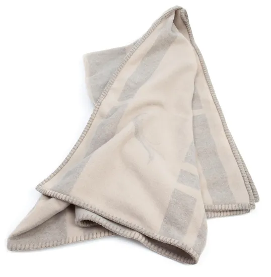 New Pure Wool Plain Jacquard Warm and Cold-Proof Blanket