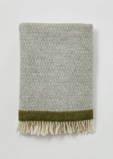 New Style Diamond Weave Pure Merino Wool Blanket