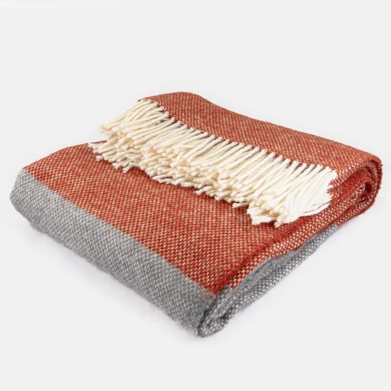 New Style Striped Warm Wool Blanket for Hotel