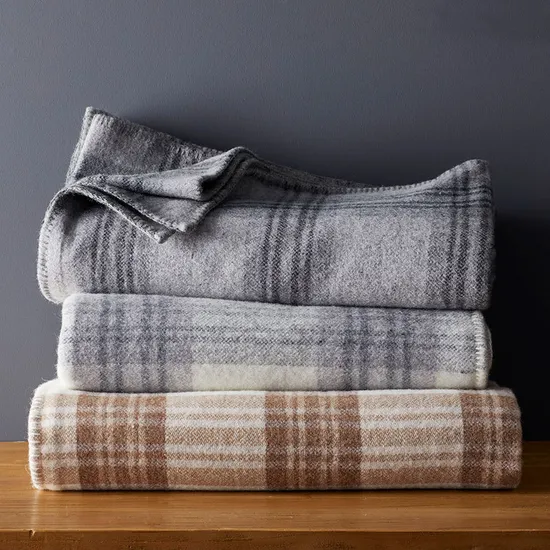 New Style Thick Plaid Fashion Pure Wool Blanket