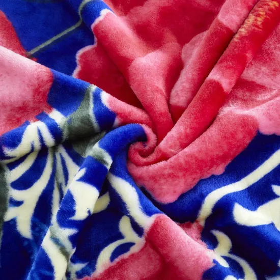 Polyester Warm Soft Autumn and Winter Printed Raschel Blanket