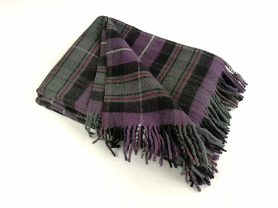 Purple Double-Sided Luxury Soft Wool Blanket