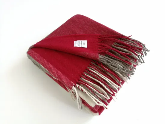 Red Classic Fashionable Pure Wool Thick Warm Wool Blanket