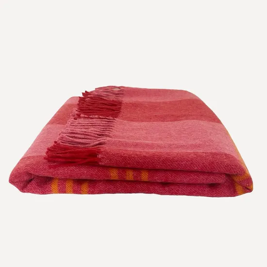 Red Thick Fashionable Woven Wool Blanke for Hotel