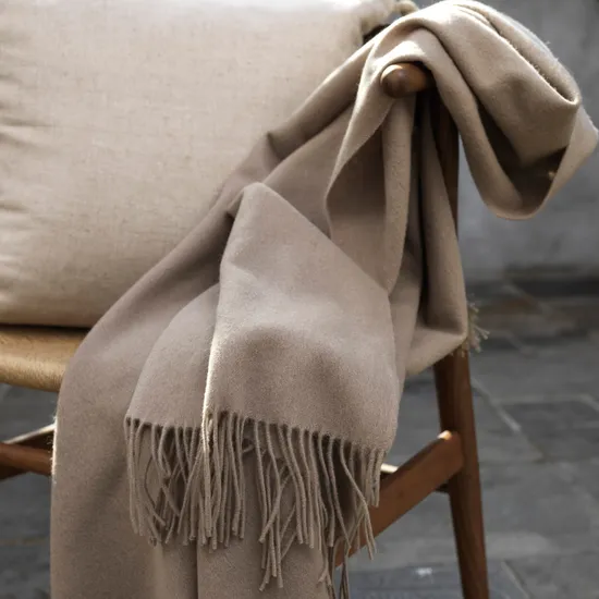 Solid Color Tassel Air Conditioning Wool Blankets